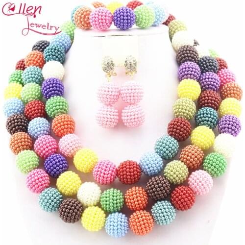 Classic Version harming Fuchsia Pink Nigerian Wedding Jewelry Set Indian Bride Gift Costume Jewelry Shipping W8802