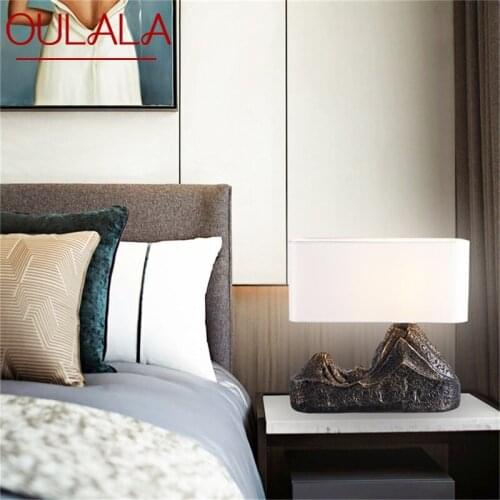 OULALA Creative Resin Table Lamp Mountains Shade LED Decorative Desk Lighting for Home Bedside