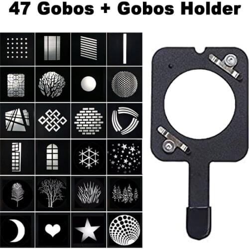 47 Patterns Optical Snoot Projection Modeling Mask and Gobo Metal Holder Fixator For Profile Light Spotlight Hole Diameter 4.5cm
