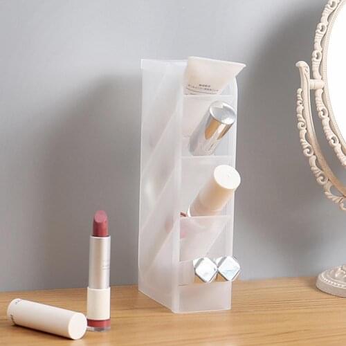 Desk Clear Pen Holder Storage Box Lipstick Cosmetic Brush Makeup Tool Organizer For Office Desktop Stationery Box Pen Holder