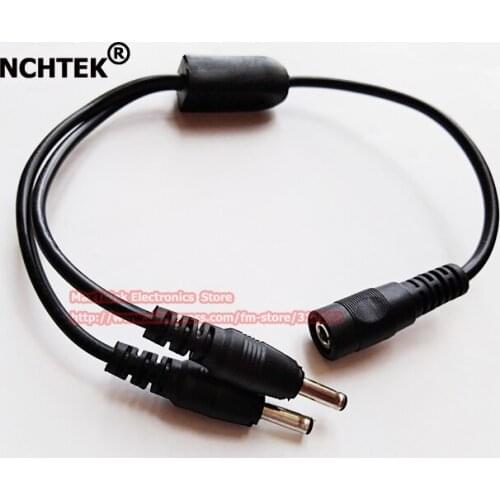 NCHTEK DC Power Jack 3.5x1.35mm Female to Dula DC 3.5x1.35mm Male Plug Adapter Connector Cable/Free shipping/2PCS