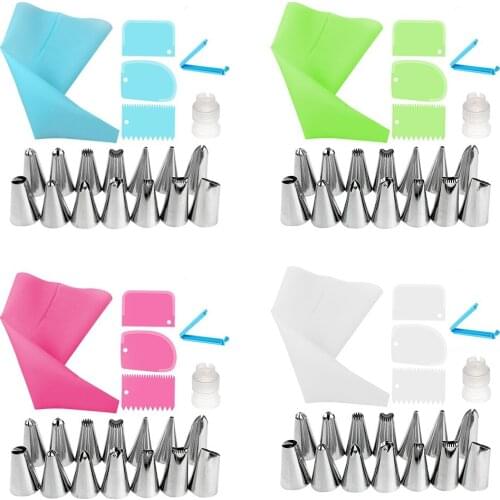 New 20 Pieces Reusable Cake Baking Set Portable Baking Pastry Accessories Kitchen Cooking Scraper Tools