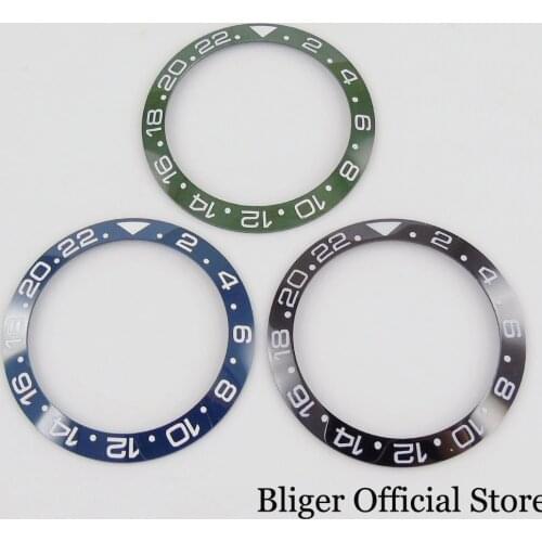New High Quality 39.9mm Blue/Green/Black Watch Ceramic Bezel Insert Fit 43mm Automatic Watch