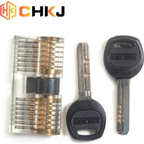 CHKJ Professional Practice Lock Transparent Lock Cutaway Training Skill Visable Practice Padlocks Lock Set For Locksmith Tools