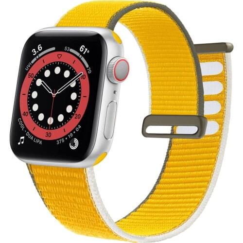 Scrunchie Strap for Apple watch band 44mm 40mm 38mm 42mm Adjustable Elastic Nylon solo Loop bracelet iWatch series 3 4 5 6 se