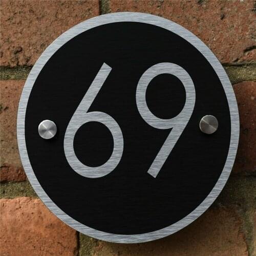DIY House Number House Aluminium Composite Sign Plaques Door Number Sign Personalised Plate 2 Sizes