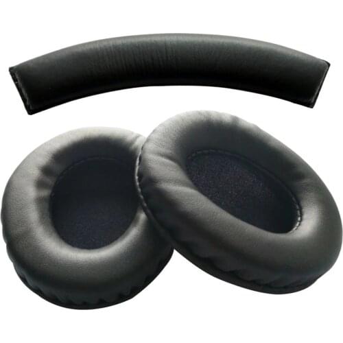 Replacement Ear Pads Fit for Sennheiser HD 202 Wired Headphones Over Ear Headset HD202 Black Leatherette Ear Cushions