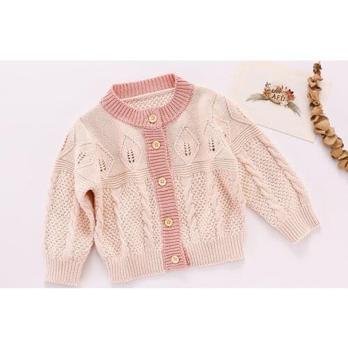0-24M Newborn Kid baby Girl Clothes Autumn Winter Warm Knitted Cardigan Sweater Elegant Thick Cute Sweet Knitwear Outfit