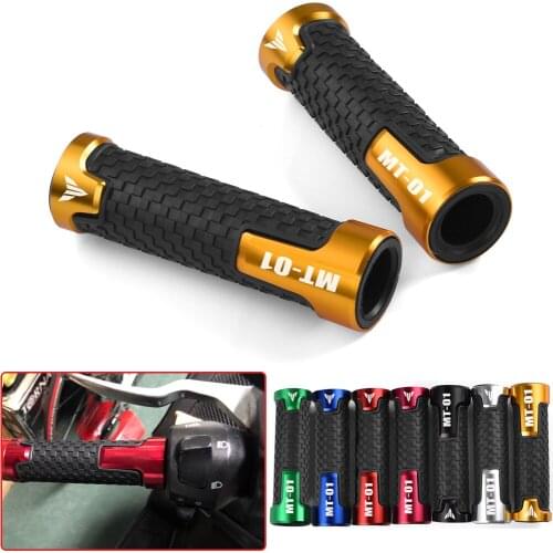 Universal Motorcycle 7/8'' 22MM Aluminum Handle Grips CNC Racing Handlebar Grip For Yamaha MT01 MT 01 MT-01 Accessories