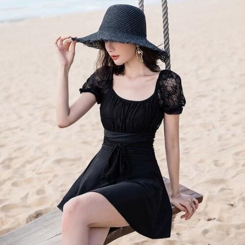 Tight Onepiece Swimsuit Swim Wear Women 2021 Bikini Beach Mayo Plus Size Swimwear Trendy Summer Female Sexy Cover Skirt Large