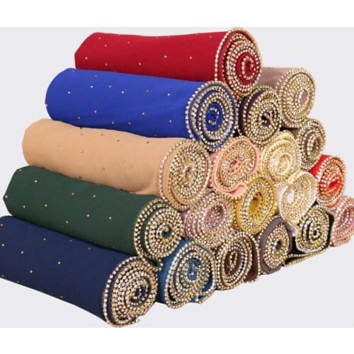Women bubble chiffon hijab winter scarf diamond glitter scarves solid color scarf muslim hijab headband wraps muffler 20pcs/lot