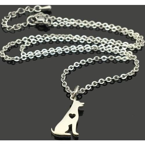 Pet Dog Charm Stainless Steel Chain Necklace High Quality Love Dog Stainless Steel Pendant Chain Love Necklace