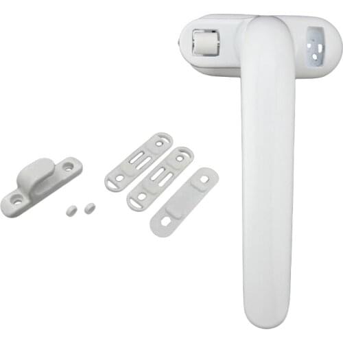 1Set Durable Metal Doors Lock Handle Sliding Window Handles Security Hasp for Home Hardware Accessories Left/Right Adjustable