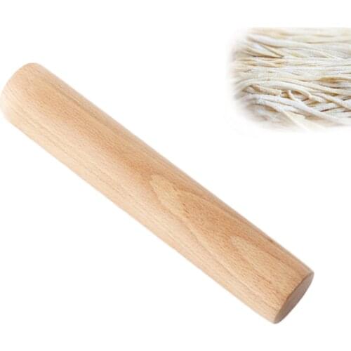1pc Wooden Rolling Pin Noodle Roller Pad Fondant Dough Table Dumplings Rolling Pin Solid Wood Baking Kitchen Tool