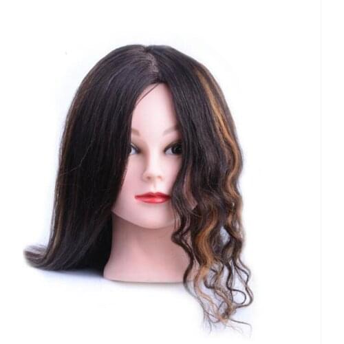 100% Human Hair Head of Dummy For Curl Paint Dye Cut Manikin Head For Hairstyles Nice dolls Hairdressing Mannequin Head