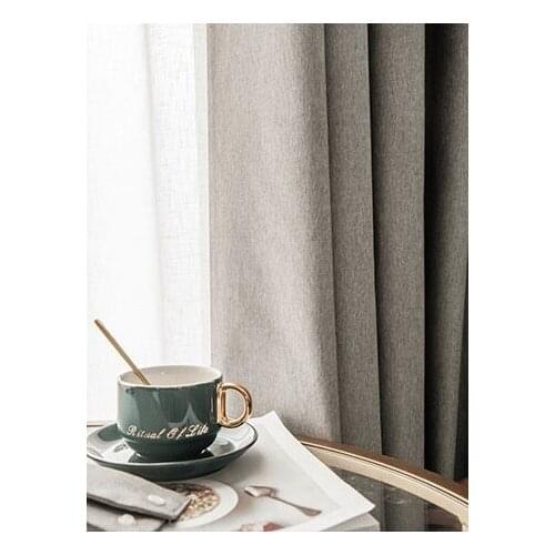 100% Modern Blackout Curtains For Living Room Bedroom Solid Color Water Proof Curtains For Window Treatment Drapes Cortinas