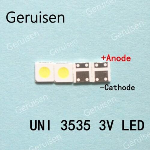 2000PCS UNI LED Backlight High Power LED 1W 3537 3535 90LM 3v Cool white LCD Backlight for TV TV Application