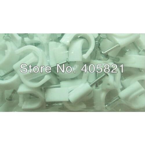 25MM Circle Path PE Circle cable clips/ cable nail/ wire clips Free shipping 100PCS/bag