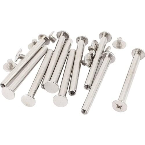 Scrapbook Photo Albums M5x50mm Nickel Plated Binding Screw Post 10pcs