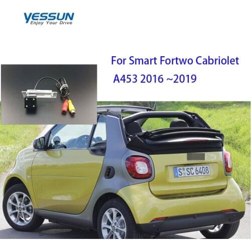 Yessun License plate camera For Smart Fortwo Cabriolet A453 2016 ~2019 Car Rear View camera Parking Assistance