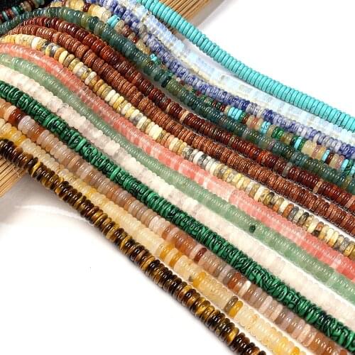 Natural Stone Beads Agates cylinder Shape Abacus Beads Loose Spacer Beads for Jewelry Making DIY Bracelet Necklace Accessories