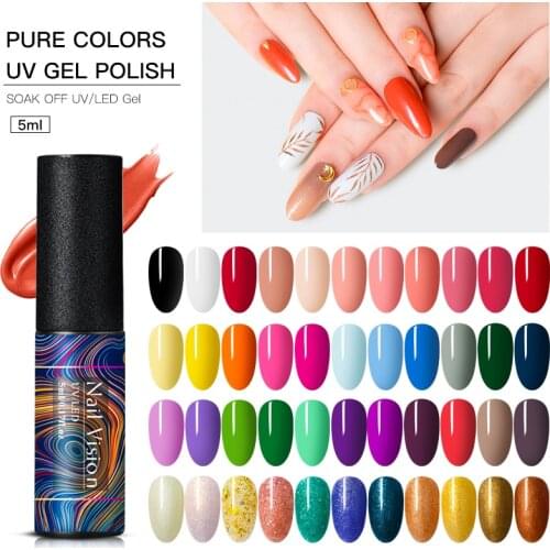 Nail Vision Gel Nail Polish Hybrid Varnishes Nail Polish Semi Permanent Vernis UV Color All Manicured Gel Lak Top Base Primer