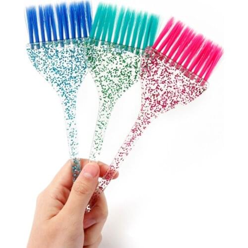 Soft Fibre Glitter Tint Dye Hair Brush Hairdressing Pro Salon Tools Bleach Comb Salon Accessories For Hair Coloring Brush