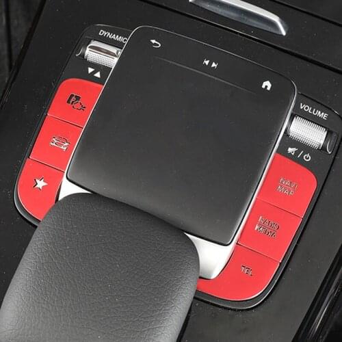 Center Console Mouse Buttons Sequins Decoration Cover Trim For Mercedes Benz W177 W247 C118 X247 H247 W167 Car Door Lock Decals