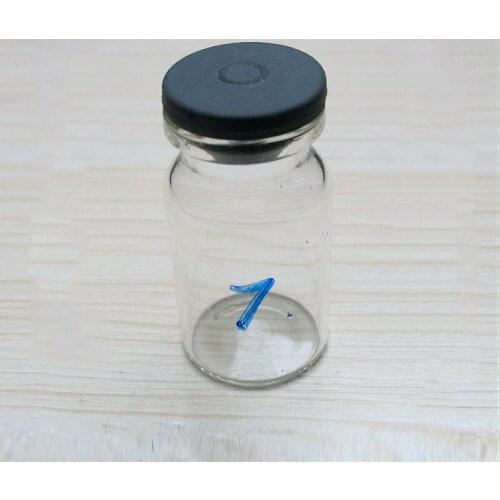 100pcs 7ml Transparent Clear Small Glass Vials Bottles Containers With Black Cap Liquid Sampling Sample Glass Bottles
