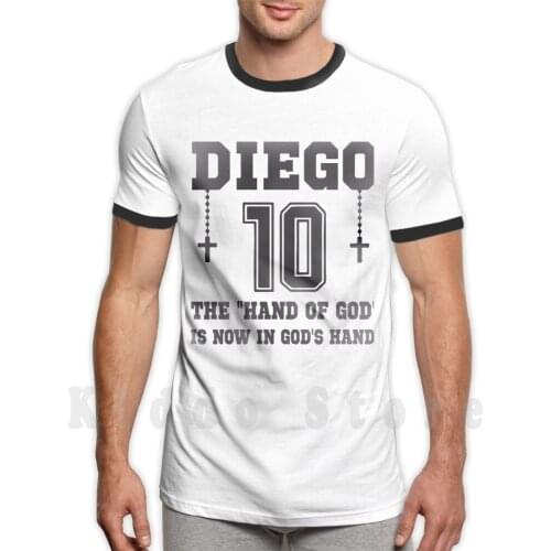 Maradona Mano Dios Argentina Buenos Aires [ Hisvg.com ] T Shirt Men Cotton Cotton S-6xl Roberto Rogues Román Riquelme Roma