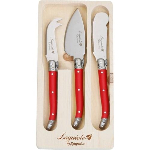 3pcs Laguiole Style Butter Spreaders Cheese Jam Knife set Black Red Rainbow Cheese Knives Scraper Slicer Cutter 5.9'' 15.9cm Bar