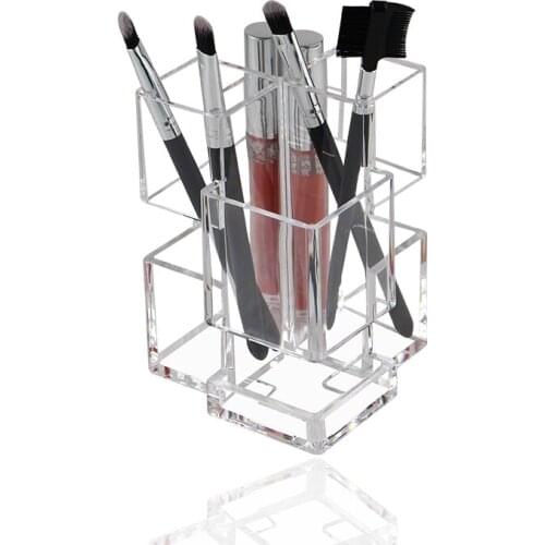 Irregular Acrylic Makeup Organizer Cosmetic Holder Makeup Tools Storage Box Organizadora Brush and Accessory Organizer Box