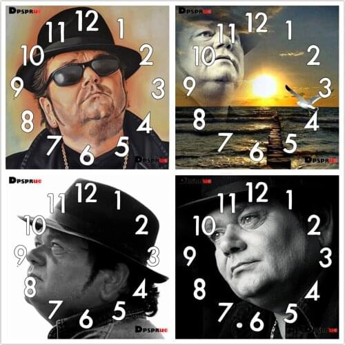 Dpsprue Full Diamond Painting Cross Stitch With Clock Mechanism Mosaic 5D Diy Square Round Celebrity 3d Embroidery Gift