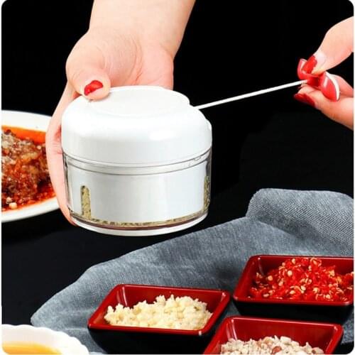 Pull String Food Chopper High Speed Vegetable Twist Shredder Manual Meat Grinder Chopper Garlic Cutter Kitchen Gadget