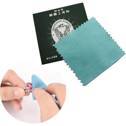 1pc or 5pcs Jewelry Cleaning Polishing Cloth For Sterling Silver Gold Platinum Jewelry Maintenance Anti Tarnish Wiping Cloth