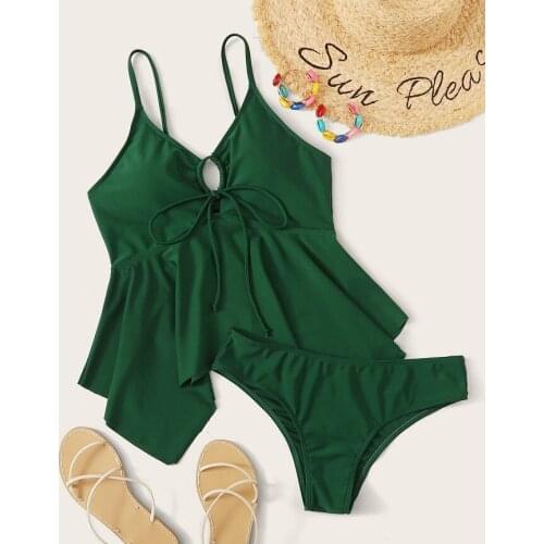 Sexy Plus Size Swimwear Women Swimdress Two Piece Swimsuits for Women Cut Out Swim Skirt Two Piece Bathing Suit Swimming Suit