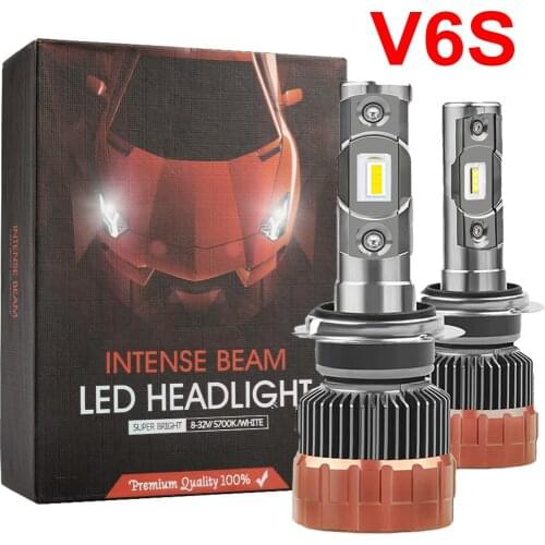 2Pcs V6S LED H7 LED H11 Canbus Led Headlight Bulbs 6500k CSP H4 9012 HIR2 9006 HB4 9005 HB3 H15 H1 H8 H3 H9 80W 8000lm