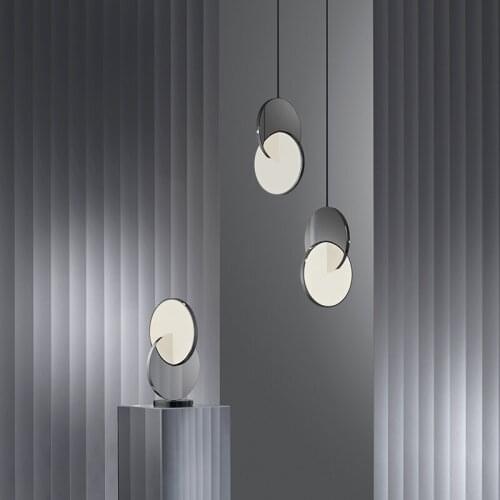 Simple design Cross shape LED Pendant Light Modern Bar Restaurant high glossy stainless steel Pendant Lamp