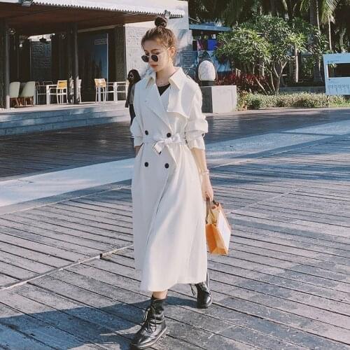 Brand New Fashion Elegant Women Trench Coat with Belt Lady Duster Coat Windbreaker Female Outerwear Spring Autumn Clothes