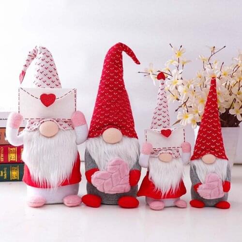 Valentines Day Ornaments Faceless Dwarf Long Beard Wizard Plush Doll Christmas Party Decoration ChildrenS Toys Holiday Gifts