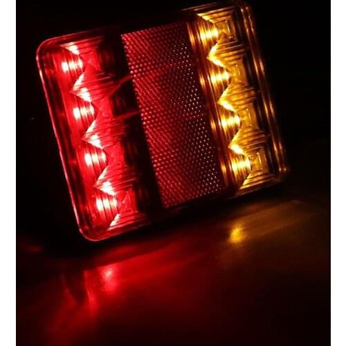 Waterproof 8 LED Rear Tail Light Warning Lights Rear Lamps Waterproof Tailight Parts for Trailer Caravans DC 12V