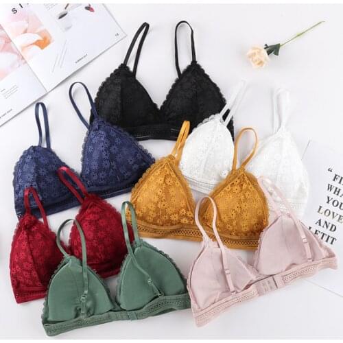 Sexy Deep V Sports Bra Tube Tops Girls Bra Korean Style Bralette Seamless Crop Top Bra Push Up Bra for Female Triangle Cup Sling