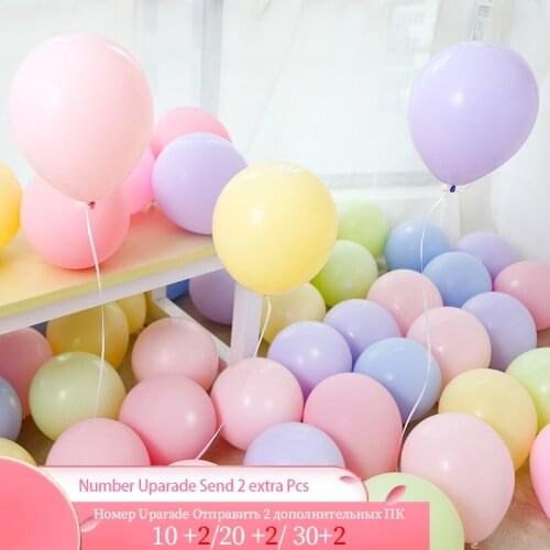 10/20/30Pcs 10inch Macaron Latex Balloons Pastel Candy Balloon Birthday Party Wedding Decoration Kids Baby Shower Balls Globos