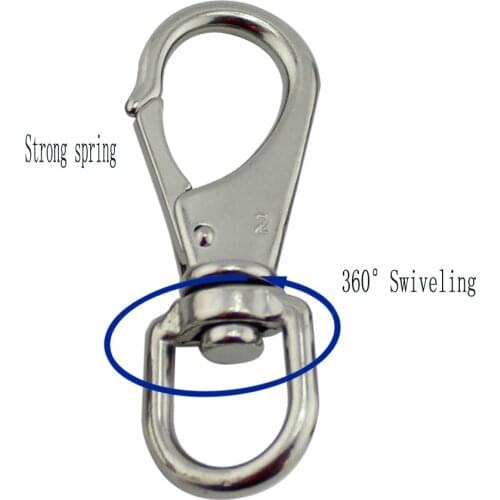 10 PCS 121mm SWIVEL Clip Hook Snap Leashes Collars webbing stainless steel