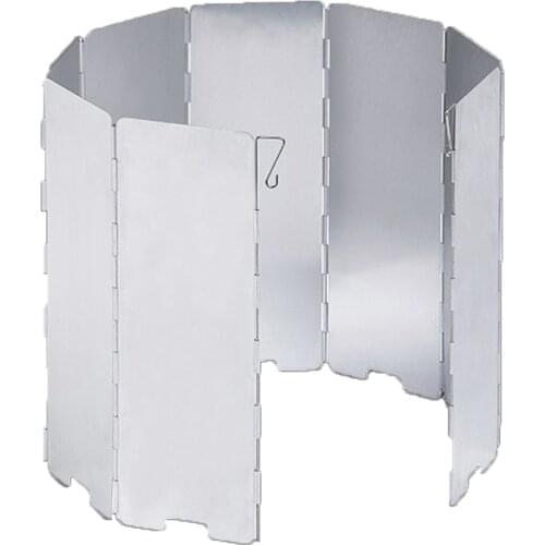 16 Plates Board Foldable Aluminum AlloyWindshied Camping Stove Wind Screen Shield Windproof