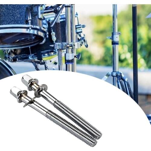 2Pcs Drum Screws Wear-resistant Replacement Metal Anti-rust Drum Tension Rods for Instrument