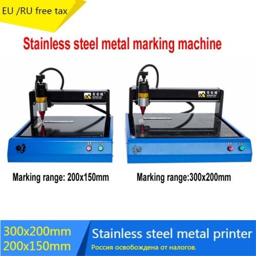3020 Stainless steel metal printer nameplate cutting plotter code electric marking engraving machine 2015 coding machine