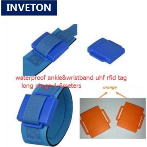500pc/lot uhf sports race timing system chip orange blue color waterproof long range triathlon rfid wristband ankle uhf rfid tag
