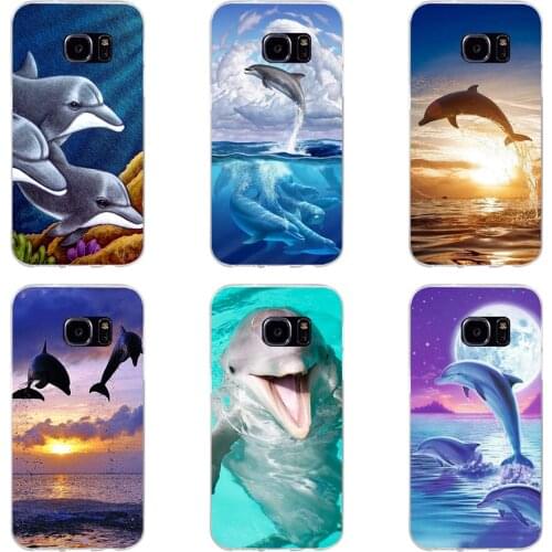 92H dolphins in the reef Soft TPU Silicone Cover Case for samsung Galaxy s6 s6 s7 edge s8 s9 plus case