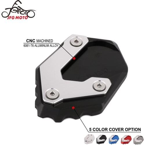 Motorcycle Accessories CNC Aluminum Side Stand Support Foot Pad Base Plate Kickstand Pad For BMW R1200 2013 2014 2015 2016 2017